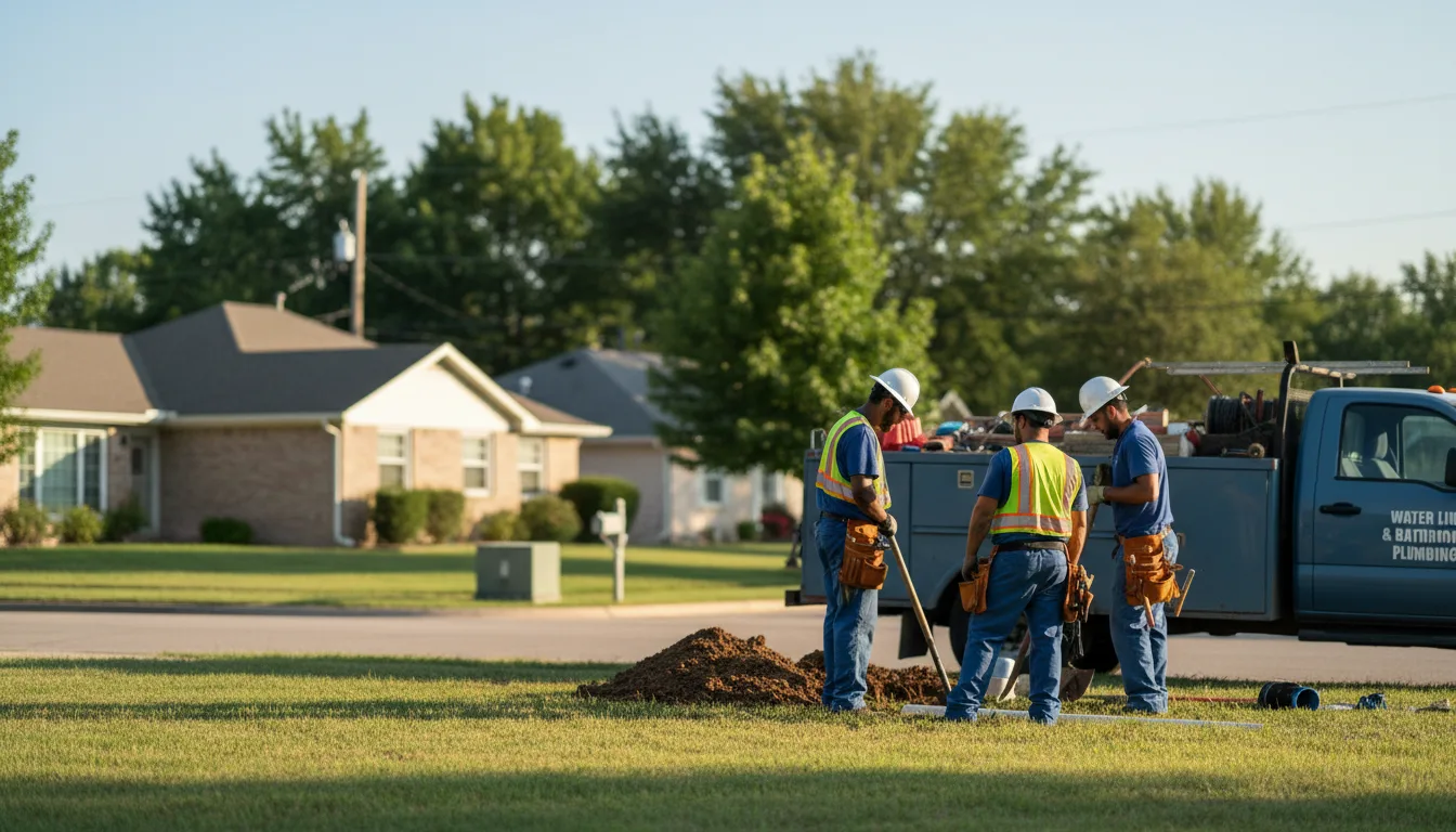 Residential water line and bathroom plumbing service in Dilley, TX